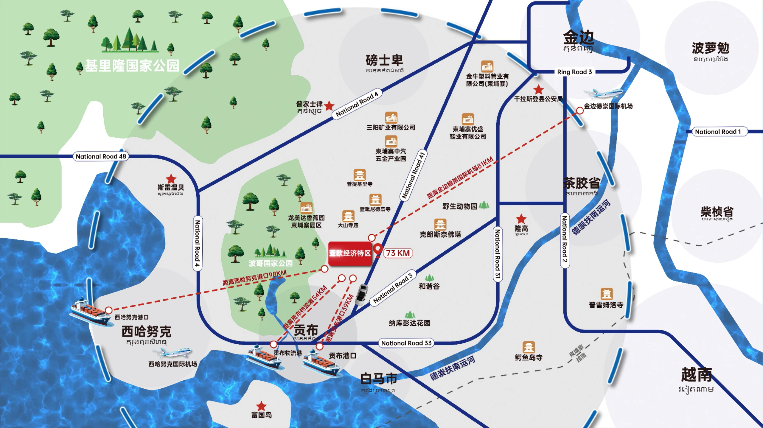 柬埔寨贡布省41号公里73公里处